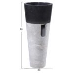 ΝΙΠΤΗΡΑΣ ΜΑΡΜΑΡΙΝΟΣ ΚΩΝΙΚΟΣ ΣΕ ΜΑΥΡΟ & ΓΚΡΙ Φ40x90Yεκ.HM7808.01 - Image 2