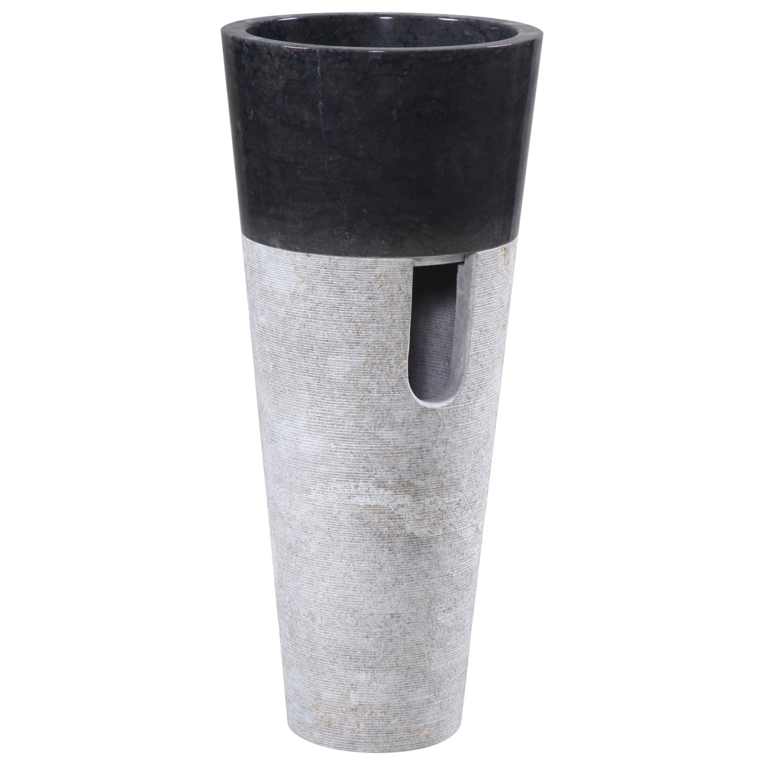 nerochytis-marmarinos-konikos-se-mayro-g ΝΙΠΤΗΡΑΣ ΜΑΡΜΑΡΙΝΟΣ ΚΩΝΙΚΟΣ ΣΕ ΜΑΥΡΟ & ΓΚΡΙ Φ40x90Yεκ.HM7808.01 - Image 1