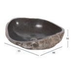 ΝΙΠΤΗΡΑΣ STONE SINK ΛΑΞΕΥΜΕΝΗ ΠΕΤΡΑ ΓΚΡΙ ΑΠΟΧΡΩΣΗ HM4193 55x44x16Υ εκ. - Image 2