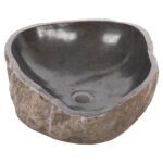ΝΙΠΤΗΡΑΣ STONE SINK ΛΑΞΕΥΜΕΝΗ ΠΕΤΡΑ ΓΚΡΙ ΑΠΟΧΡΩΣΗ HM4193 55x44x16Υ εκ. - Image 5