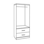 ΝΤΟΥΛΑΠΑ 2ΦΥΛΛΗ ME 2 ΣΥΡΤΑΡΙΑ REINA HM338.01 ZEBRANO 80Χ42Χ181εκ. - Image 2