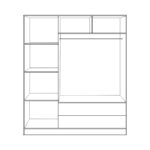 ΝΤΟΥΛΑΠΑ 3ΦΥΛΛΗ CARLY HM384.04 ΜΕ ΔΥΟ ΣΥΡΤΑΡΙΑ SONAMA-ΓΚΡΙ 150X55Χ180Υεκ. - Image 2