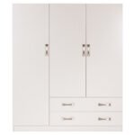 ΝΤΟΥΛΑΠΑ 3ΦΥΛΛΗ CARLY HM384.05 ΜΕ ΔΥΟ ΣΥΡΤΑΡΙΑ ΛΕΥΚΗ 150X55Χ180Υεκ. - Image 3