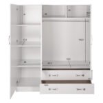 ΝΤΟΥΛΑΠΑ 3ΦΥΛΛΗ CARLY HM384.05 ΜΕ ΔΥΟ ΣΥΡΤΑΡΙΑ ΛΕΥΚΗ 150X55Χ180Υεκ. - Image 4