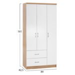 ΝΤΟΥΛΑΠΑ 3ΦΥΛΛΗ ME 2 ΣΥΡΤΑΡΙΑ CAESAR HM340.06 SONAMA - ΛΕΥΚO 89x42,5x181 εκ. - Image 2