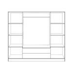 ΝΤΟΥΛΑΠΑ 4ΦΥΛΛΗ ΜΕ 2 ΣΥΡΤΑΡΙΑ AZALEA 200x55.5x180Υ εκ. HM353.01 ZEBRANO - Image 2