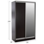 ΝΤΟΥΛΑΠΑ ΣΥΡΟΜΕΝΗ ADLER ΣΥΡΟΜΕΝΗ ΜΕΛΑΜΙΝΗΣ 120x60x220Υεκ. ΔΙΦΥΛΛΗ WENGE ΜΕ ΚΑΘΡΕΠΤΗ HM2460.02 - Image 2