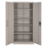 ΝΤΟΥΛΑΠΑ ΜΕΤΑΛΛΙΚΗ DURON HM5959.11 ΔΙΦΥΛΛΗ ΜΕ 5 ΑΠΟΘΗΚΕΥΤΙΚΟΥΣ ΧΩΡΟΥΣ ΓΚΡΙ 90Χ40Χ180Υεκ. - Image 5