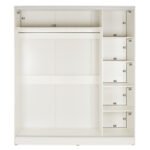 ΝΤΟΥΛΑΠΑ ΣΥΡΟΜΕΝΗ ADLER ΜΕΛΑΜΙΝΗΣ 120x60x220Yεκ. ΔΙΦΥΛΛΗ ΛΕΥΚΗ ΜΕ ΚΑΘΡΕΠΤΗ HM2460.03 - Image 4