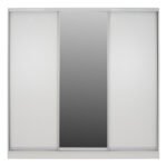 ΝΤΟΥΛΑΠΑ ΣΥΡΟΜΕΝΗ ADLER ΜΕΛΑΜΙΝΗΣ ΛΕΥΚΗ ΜΕ ΚΑΘΡΕΦΤΗ 3ΦΥΛΛΗ HM2462.03  240x60x240 εκ. - Image 3