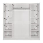 ΝΤΟΥΛΑΠΑ ΣΥΡΟΜΕΝΗ ADLER ΜΕΛΑΜΙΝΗΣ ΛΕΥΚΗ ΜΕ ΚΑΘΡΕΠΤΗ HM2435.03  200X60X210Υεκ - Image 4