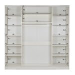 ΝΤΟΥΛΑΠΑ ΣΥΡΟΜΕΝΗ ADLER ΜΕΛΑΜΙΝΗΣ ΛΕΥΚΗ ΜΕ ΚΑΘΡΕΦΤΗ 3ΦΥΛΛΗ HM2462.03  240x60x240 εκ. - Image 4