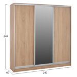 ΝΤΟΥΛΑΠΑ ΣΥΡΟΜΕΝΗ ΜΕΛΑΜΙΝΗΣ SONAMA ΜΕ ΚΑΘΡΕΦΤΗ 3ΦΥΛΛΗ HM2462.01  240x240x60 εκ. - Image 2