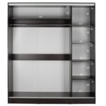 ΝΤΟΥΛΑΠΑ ΣΥΡΟΜΕΝΗ ADLER ΜΕΛΑΜΙΝΗΣ WENGE ΜΕ ΚΑΘΡΕΠΤΗ HM2437.02  180X60X210Υεκ. - Image 3