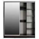 ΝΤΟΥΛΑΠΑ ΣΥΡΟΜΕΝΗ ADLER ΜΕΛΑΜΙΝΗΣ WENGE ΜΕ ΚΑΘΡΕΠΤΗ HM2437.02  180X60X210Υεκ. - Image 5