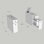 ΝΤΟΥΛΑΠΙ ΜΠΑΝΙΟΥ ΑΝΘΡΑΚΙ ΜΕΛΑΜΙΝΗ 19x60x55Υεκ.HM9424.01 - Image 2