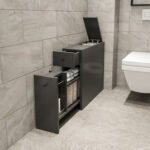 ΝΤΟΥΛΑΠΙ ΜΠΑΝΙΟΥ ΑΝΘΡΑΚΙ ΜΕΛΑΜΙΝΗ 19x60x55Υεκ.HM9424.01 - Image 4