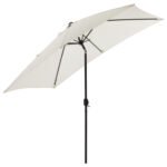 ΟΜΠΡΕΛΑ ΑΛΟΥΜΙΝΙΟΥ CAMBELL HM6029.10 ΟΡΘΟΓΩΝΙΑ ΑΝΑΚΛΙΝΟΜΕΝΗ ΜΠΕΖ ΓΚΡΙ 262x170x253 εκ. - Image 4