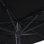 ΟΜΠΡΕΛΑ ΕΠΑΓΓΕΛΜΑΤΙΚΗ ALU 2.20x2.20 ΜΑΥΡΟ ΠΑΝΙ ΑΚΡΥΛΙΚΟ 8ΑΚΤΙΝΕΣ HM6013.03 - Image 3