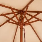 ΟΜΠΡΕΛΑ ΕΠΑΓΓΕΛΜΑΤΙΚΗ WALLER Φ3,00X2,30Y ΜΕ ΞΥΛΙΝΟ ΣΚΕΛΕΤΟ HM6020 ΜΠΕΖ - Image 4