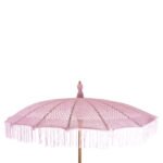 ΟΜΠΡΕΛΑ ΜΠΑΛΙΝΕΖΙΚΗ ΜΑΚΡΑΜΕ ΡΟΖ ΞΥΛO TEAK Φ200X260εκ. HM6035.04 - Image 5