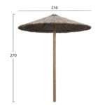 ΟΜΠΡΕΛΑ ΨΑΘΙΝΗ Φ215εκ.ΜΕ 4 ΔΕΣΙΜΑΤΑ ΚΑΙ 3 ΑΝΤHΡΙΔΕΣ HM5896 - Image 2