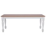 ΠΑΓΚΑΚΙ ΤΡΑΠΕΖΑΡΙΑΣ ΞΥΛΙΝΟ PAMUEL HM8281 ΦΥΣΙΚΟ ΚΑΘΙΣΜΑ ΛΕΥΚΟΣ ΣΚΕΛΕΤΟΣ 120x40x46 cm - Image 3