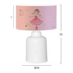 ΠΑΙΔΙΚΟ ΦΩΤΙΣΤΙΚΟ ΕΠΙΤΡΑΠΕΖΙΟ BALOO HM7577.03 ΡΟΖ ΣΧΕΔΙΟ BALLERINA Φ24x32Yεκ. - Image 2