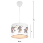 ΠΑΙΔΙΚΟ ΦΩΤΙΣΤΙΚΟ ΟΡΟΦΗΣ ΥΦΑΣΜΑΤΙΝΟ HM7575.01 ΛΕΥΚΟ ΜΕ ΣΧΕΔΙΟ ELEPHANT Φ24x70Y εκ. - Image 2