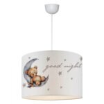 ΠΑΙΔΙΚΟ ΦΩΤΙΣΤΙΚΟ ΟΡΟΦΗΣ ΥΦΑΣΜΑΤΙΝΟ HM7574.02 ΛΕΥΚΟ ΜΕ ΣΧΕΔΙΟ TEDDY BEAR Φ28x70Y εκ.