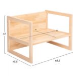 ΠΑΙΔΙΚΟ ΞΥΛΙΝΟ ΠΑΓΚΑΚΙ-ΤΡΑΠΕΖΙ MIKO HM9289 ΦΥΣΙΚΟ 64,5x45,x47Y εκ. - Image 2