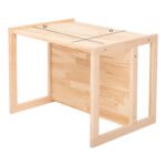 ΠΑΙΔΙΚΟ ΞΥΛΙΝΟ ΠΑΓΚΑΚΙ-ΤΡΑΠΕΖΙ MIKO HM9289 ΦΥΣΙΚΟ 64,5x45,x47Y εκ. - Image 3