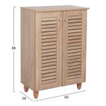 ΠΑΠΟΥΤΣΟΘΗΚΗ-ΝΤΟΥΛΑΠΑ PROLLY HM9608.02 ΜΕΛΑΜΙΝΗ SONAMA-2ΠΟΡΤΕΣ-4ΡΑΦΙΑ 60x34x88Υεκ. - Image 2