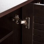 ΠΑΠΟΥΤΣΟΘΗΚΗ-ΝΤΟΥΛΑΠΑ PROLLY HM9609.01 ΜΕΛΑΜΙΝΗ WENGE-3ΠΟΡΤΕΣ-4ΡΑΦΙΑ 87x32x88Υεκ. - Image 6