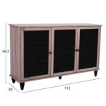 ΠΑΠΟΥΤΣΟΘΗΚΗ-ΝΤΟΥΛΑΠΙ MCKENNA 3ΠΟΡΤΕΣ HM2267.02 SONAMA-ΜΑΥΡΟ 112x30x68,5Υ εκ. - Image 2