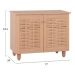 ΠΑΠΟΥΤΣΟΘΗΚΗ-ΝΤΟΥΛΑΠΙ CASSIOPE HM2208.09 ΜΕΛΑΜΙΝΗ ΣΕ ΧΡΩΜΑ ΦΥΣΙΚΟ 77Χ34Χ63.5Yεκ. - Image 2