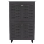 ΠΑΠΟΥΤΣΟΘΗΚΗ-ΝΤΟΥΛΑΠΙ ΞΥΛΙΝΗ KABIRA 4 ΠΟΡΤΕΣ HM2210.10 ΓΚΡΙ 77x34x123Υεκ. - Image 3