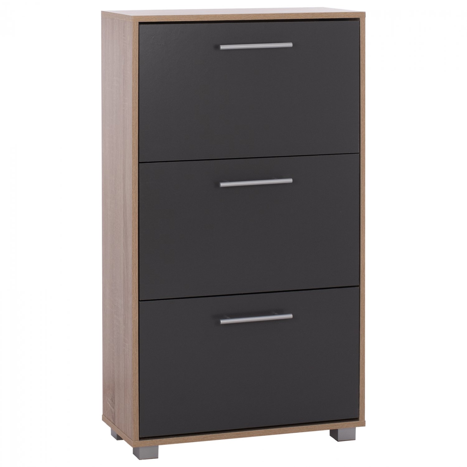 papoytsothiki-xylini-davina-fb9222104-so ΠΑΠΟΥΤΣΟΘΗΚΗ ΞΥΛΙΝΗ DAVINA HM2221.04 SONAMA-ΓΚΡΙ 3ΘΕΣΕΩΝ 62Χ24Χ110Υεκ - Image 1