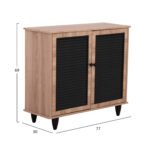 ΠΑΠΟΥΤΣΟΘΗΚΗ ΞΥΛΙΝΗ MCKENNA HM2266.02 ΣΕ ΧΡΩΜΑ SONAMA-ΜΑΥΡΟ 77x30x69Υεκ. - Image 2