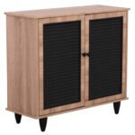 ΠΑΠΟΥΤΣΟΘΗΚΗ ΞΥΛΙΝΗ MCKENNA HM2266.02 ΣΕ ΧΡΩΜΑ SONAMA-ΜΑΥΡΟ 77x30x69Υεκ.