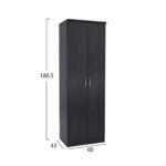 ΠΑΠΟΥΤΣΟΘΗΚΗ ΞΥΛΙΝΗ DAYANNA ΜΕ 6 ΡΑΦΙΑ 60X43X180.5εκ. ZEBRANO HM2379.01 - Image 2