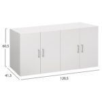 ΠΑΤΑΡΙ 4ΦΥΛΛΗΣ ΝΤΟΥΛΑΠΑΣ FERNANDA HM352.05 ΣΕ ΧΡΩΜΑ ΛΕΥΚΟ 120,5x41,5x60,5Υ εκ. - Image 2