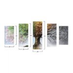 ΠΕΝΤΑΠΤΥΧΟΣ ΠΙΝΑΚΑΣ MDF FOUR SEASONS HM7206.05 100X60x0,3 εκ. - Image 2