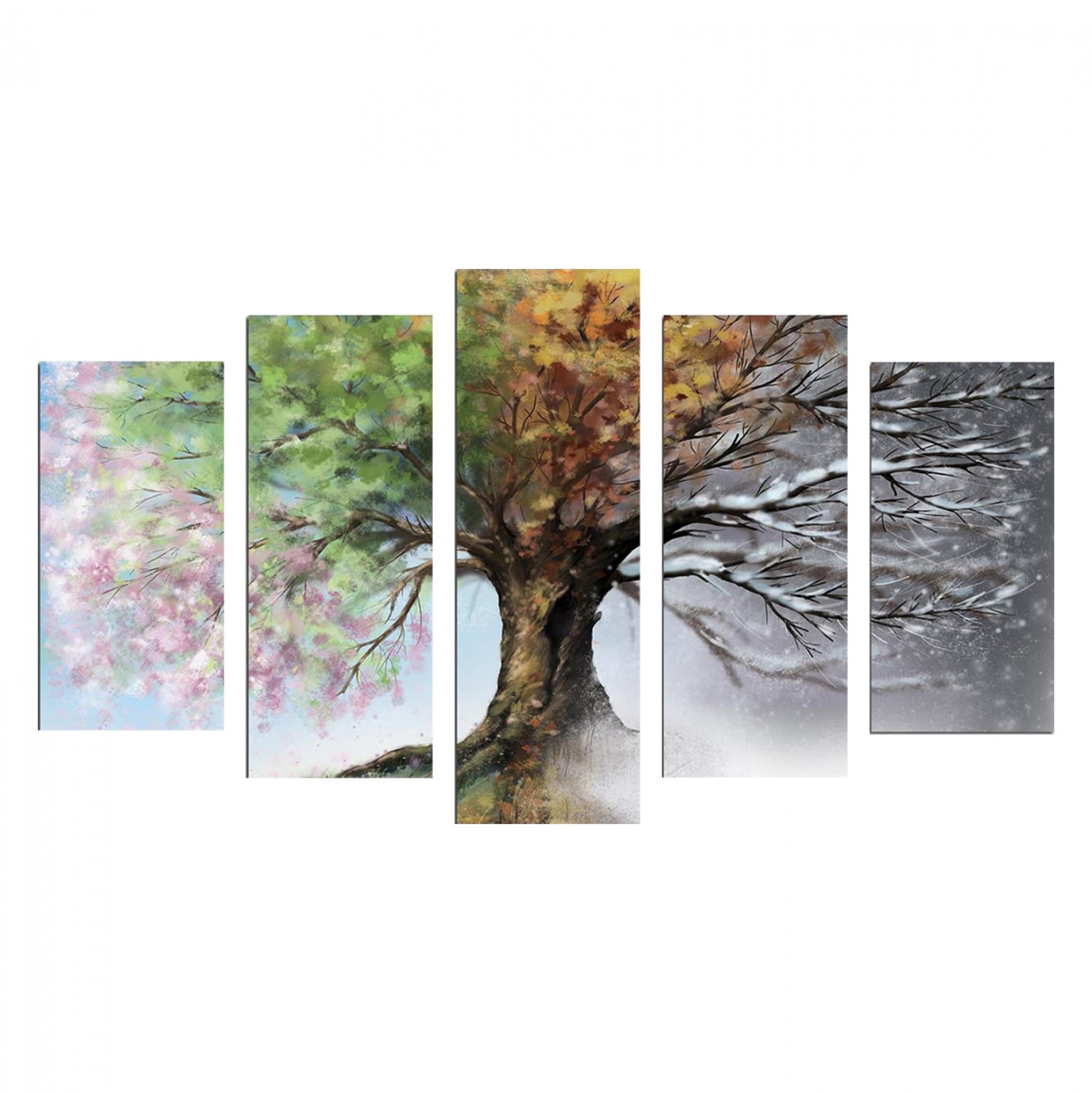 pentaptychos-pinakas-mdf-four-seasons-fb ΠΕΝΤΑΠΤΥΧΟΣ ΠΙΝΑΚΑΣ MDF FOUR SEASONS HM7206.05 100X60x0,3 εκ. - Image 1