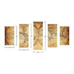 ΠΕΝΤΑΠΤΥΧΟΣ ΠΙΝΑΚΑΣ MDF VINTAGE WORLD MAP HM7206.06 100X60x0,3 εκ. - Image 2