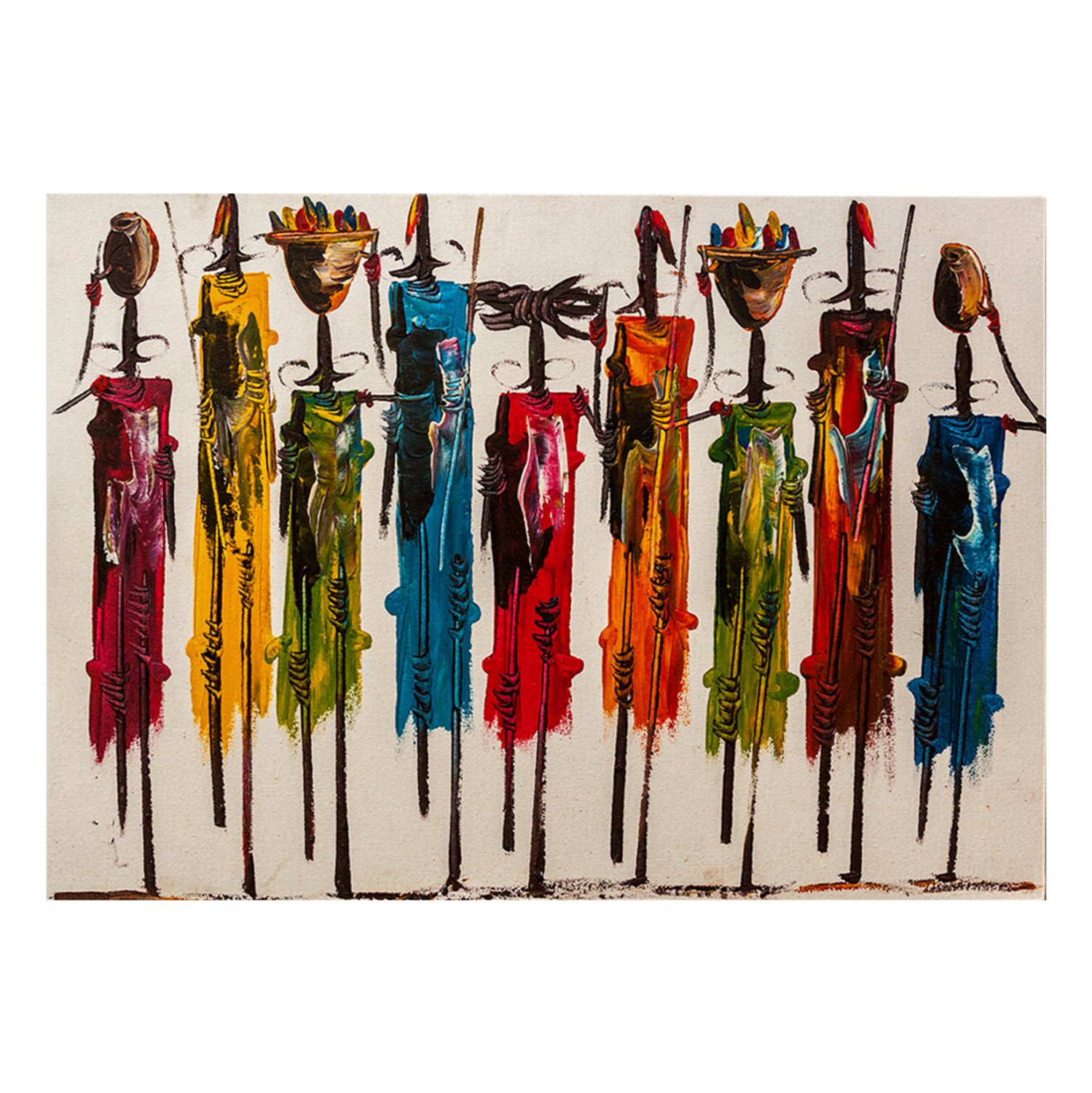 pinakas-kambas-colorful-african-art-fb97 ΠΙΝΑΚΑΣ ΚΑΜΒΑΣ COLORFUL AFRICAN ART HM7197.02 100X3X70 εκ. - Image 1