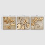 ΠΙΝΑΚΑΣ ΚΑΜΒΑΣ ΤΡΙΠΤΥΧΟ GOLDEN LEAVES HM7327 90Χ3Χ30 εκ. - Image 3