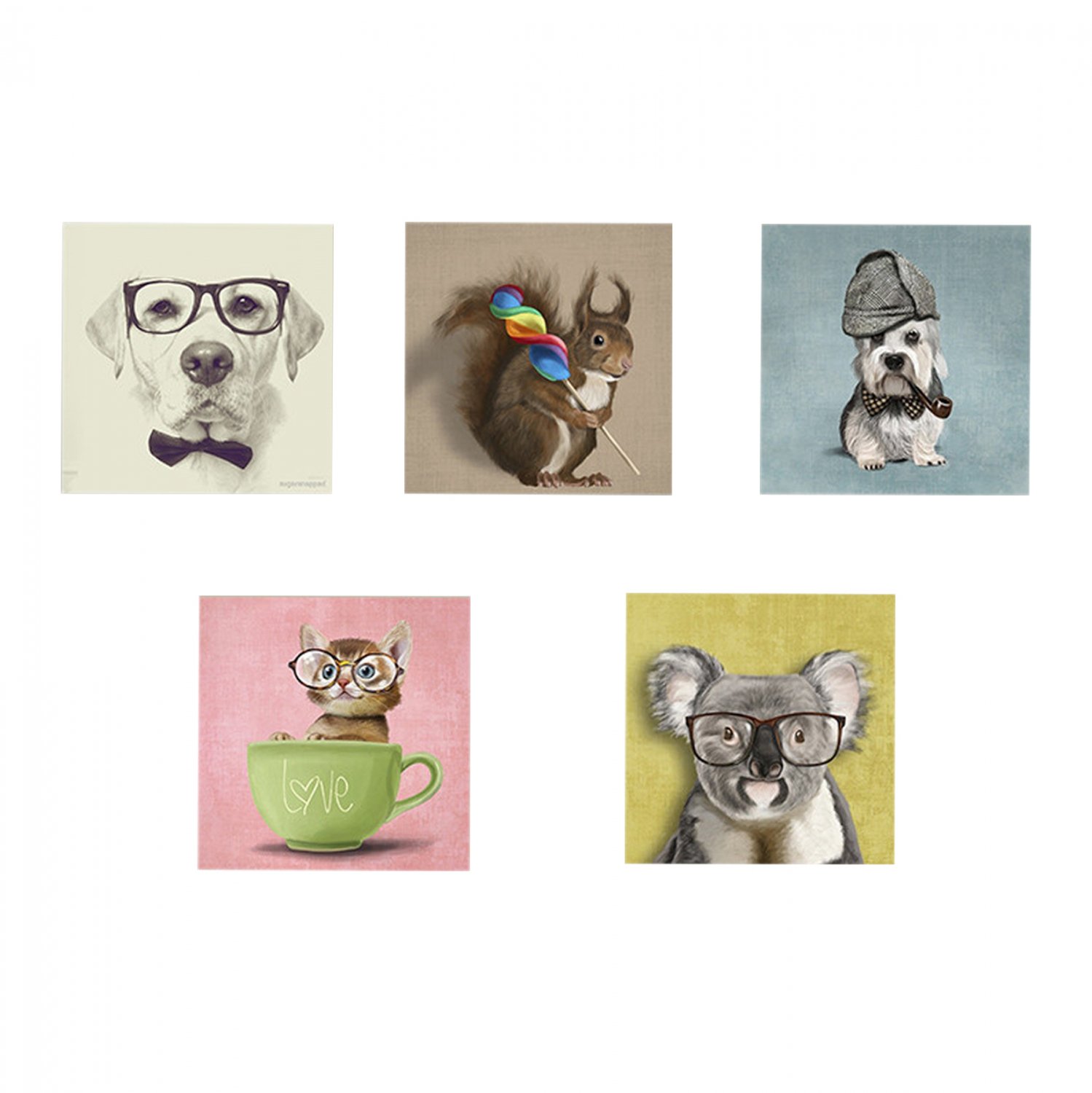 pinakas-pentaptycho-mdf-clever-pets-fb97 ΠΙΝΑΚΑΣ ΠΕΝΤΑΠΤΥΧΟ MDF CLEVER PETS HM7205.01 75X0,3X15 εκ. - Image 1