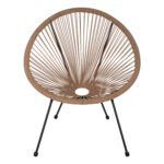 ΠΟΛΥΘΡΟΝΑ ACAPULCO Τ. ΦΩΛΙΑ ΜΕΤΑΛΛΟ ΜΑΥΡΟ ΜΕ TWISTED WICKER HM5871.01 70x73x79 εκ. - Image 3