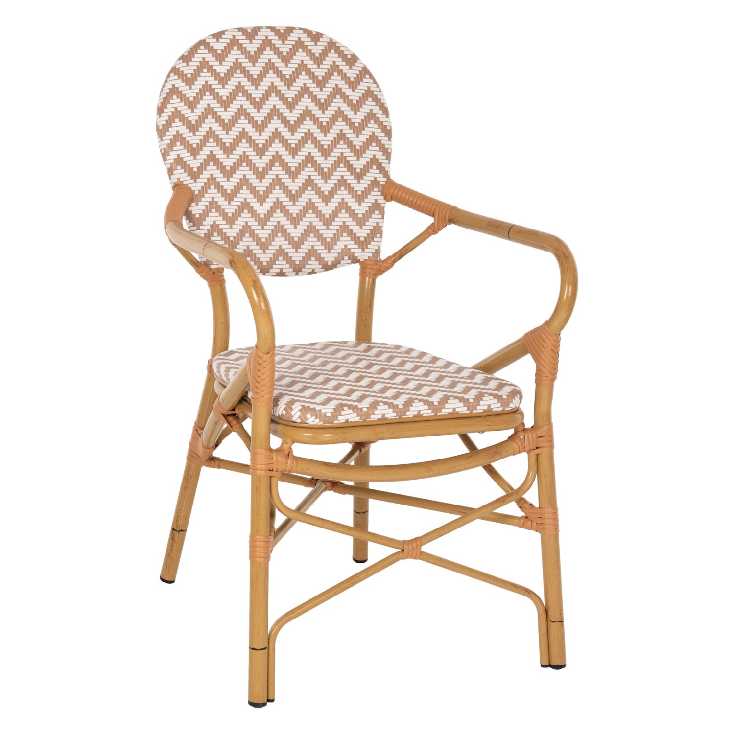 polythrona-aloyminioy-bamboo-look-fysiko ΠΟΛΥΘΡΟΝΑ ΑΛΟΥΜΙΝΙΟΥ BAMBOO LOOK ΦΥΣΙΚΟ - ΛΕΥΚΟ HM5928.03 55x58x95 εκ. - Image 1